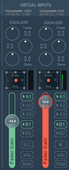 VoiceMeeter hardware output configuration