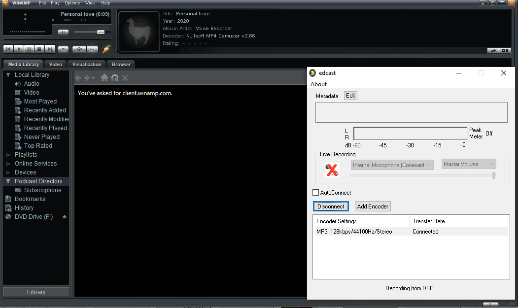 Winamp Edcast